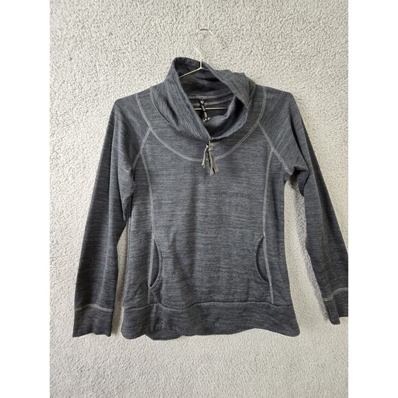 Kuhl Lea Cowl Neck Sweatshirt Womens Medium M Gray Pullover Stretch Outdoorsy - Picture 1 of 7